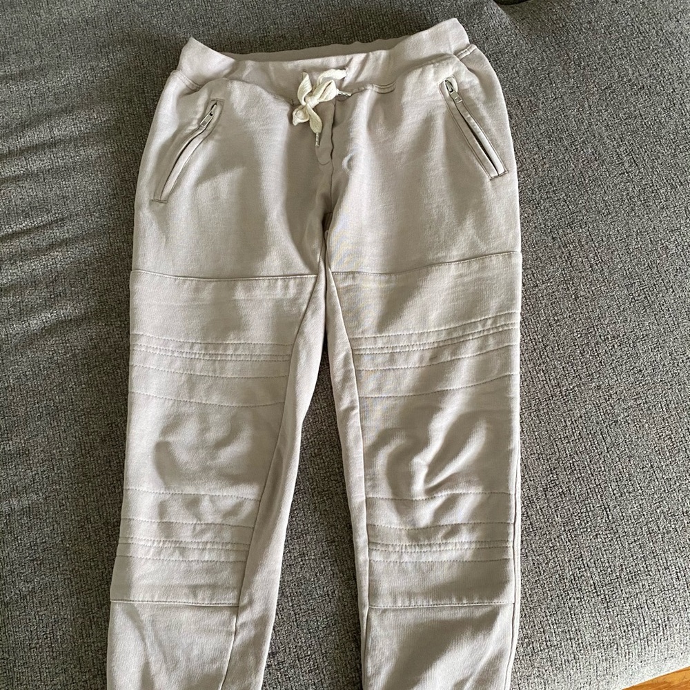 Beige Joggers - Sincerely Jules Small